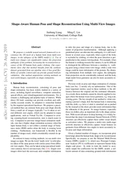 Shape-Aware Human Pose and Shape Reconstruction Using Multi-View Images