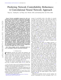 Predicting Network Controllability Robustness: A Convolutional Neural
  Network Approach