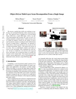 Object-Driven Multi-Layer Scene Decomposition From a Single Image