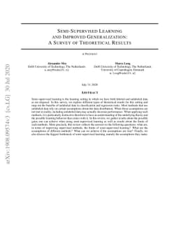 Improvability Through Semi-Supervised Learning: A Survey of Theoretical
  Results
