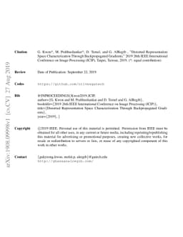 Distorted Representation Space Characterization Through Backpropagated
  Gradients