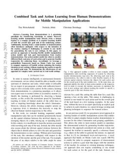 Combined Task and Action Learning from Human Demonstrations for Mobile
  Manipulation Applications