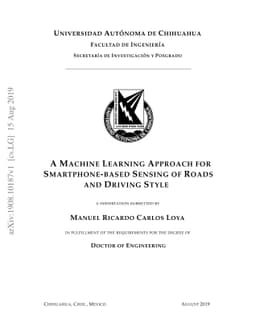 A Machine Learning Approach for Smartphone-based Sensing of Roads and
  Driving Style