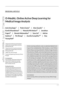 O-MedAL: Online Active Deep Learning for Medical Image Analysis