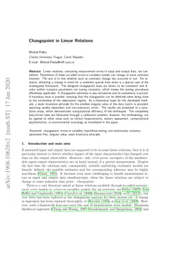 Changepoint in Linear Relations