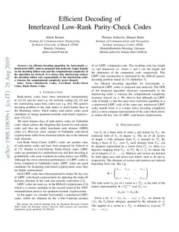 Efficient Decoding of Interleaved Low-Rank Parity-Check Codes