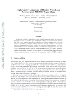 High-Order Langevin Diffusion Yields an Accelerated MCMC Algorithm