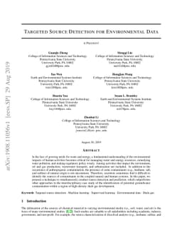 Targeted Source Detection for Environmental Data