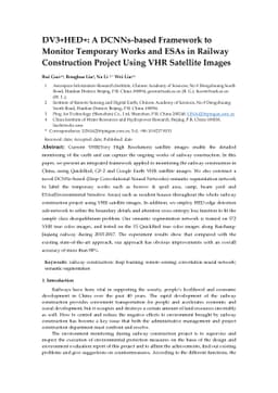 DV3+HED+: A DCNNs-based Framework to Monitor Temporary Works and ESAs in
  Railway Construction Project Using VHR Satellite Images