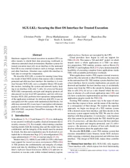 SGX-LKL: Securing the Host OS Interface for Trusted Execution
