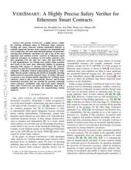 VeriSmart: A Highly Precise Safety Verifier for Ethereum Smart Contracts