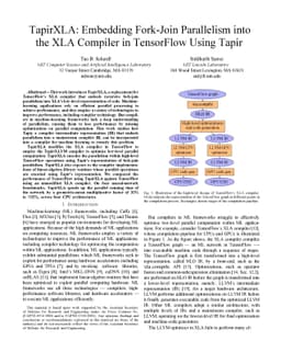 TapirXLA: Embedding Fork-Join Parallelism into the XLA Compiler in
  TensorFlow Using Tapir