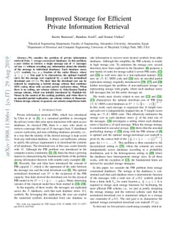Improved Storage for Efficient Private Information Retrieval