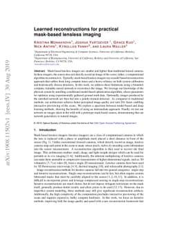 Learned reconstructions for practical mask-based lensless imaging