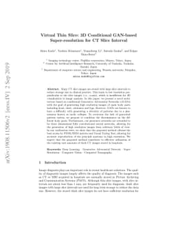 Virtual Thin Slice: 3D Conditional GAN-based Super-resolution for CT
  Slice Interval