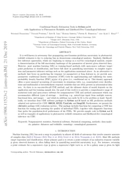 Conditional Density Estimation Tools in Python and R with Applications
  to Photometric Redshifts and Likelihood-Free Cosmological Inference
