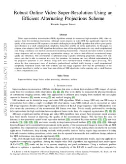 Robust Online Video Super-Resolution Using an Efficient Alternating
  Projections Scheme