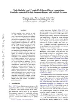 (Male, Bachelor) and (Female, Ph.D) have different connotations:
  Parallelly Annotated Stylistic Language Dataset with Multiple Personas