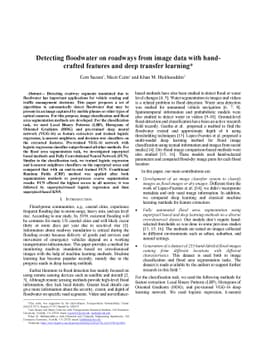 Detecting floodwater on roadways from image data with handcrafted
  features and deep transfer learning