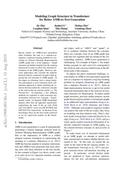 Modeling Graph Structure in Transformer for Better AMR-to-Text
  Generation