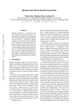 Question-type Driven Question Generation
