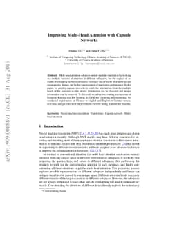 Improving Multi-Head Attention with Capsule Networks
