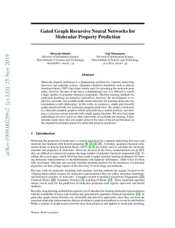 Gated Graph Recursive Neural Networks for Molecular Property Prediction