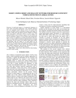 SSSDET: Simple Short and Shallow Network for Resource Efficient Vehicle
  Detection in Aerial Scenes
