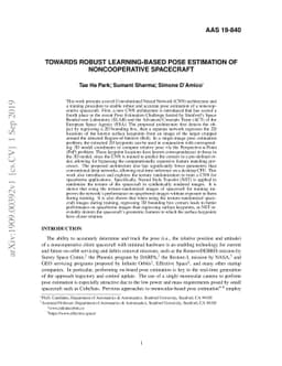 Towards Robust Learning-Based Pose Estimation of Noncooperative
  Spacecraft