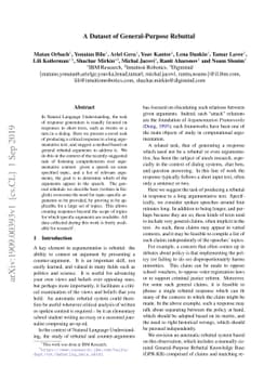 A Dataset of General-Purpose Rebuttal