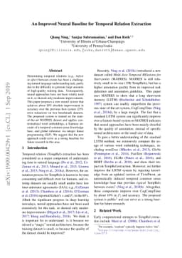 An Improved Neural Baseline for Temporal Relation Extraction