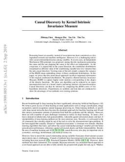 Causal Discovery by Kernel Intrinsic Invariance Measure
