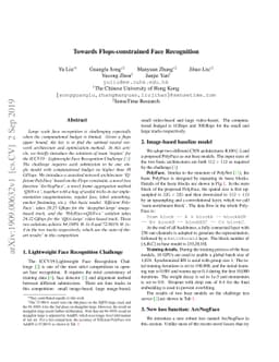 Towards Flops-constrained Face Recognition