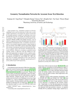Geometry Normalization Networks for Accurate Scene Text Detection