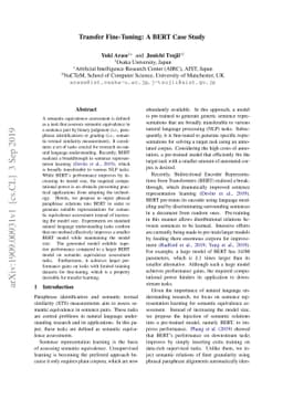 Transfer Fine-Tuning: A BERT Case Study