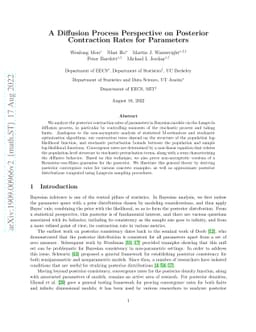 A Diffusion Process Perspective on Posterior Contraction Rates for
  Parameters