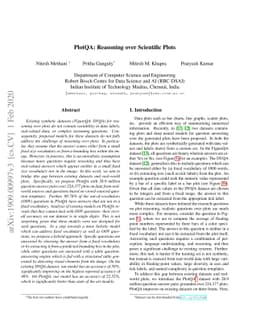 PlotQA: Reasoning over Scientific Plots