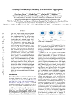 Modeling Named Entity Embedding Distribution into Hypersphere