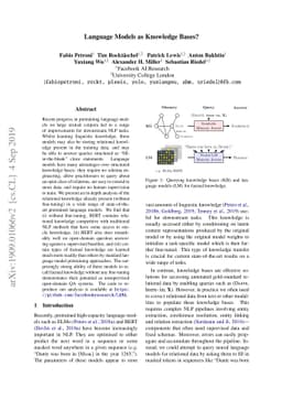 Language Models as Knowledge Bases?