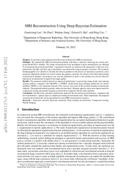 MRI Reconstruction Using Deep Bayesian Estimation