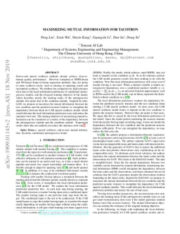 Maximizing Mutual Information for Tacotron