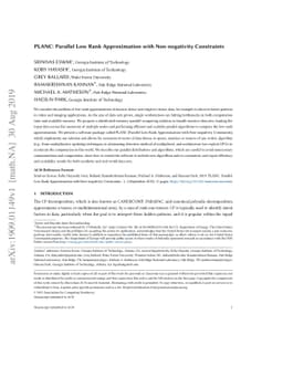 PLANC: Parallel Low Rank Approximation with Non-negativity Constraints