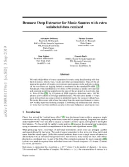 Demucs: Deep Extractor for Music Sources with extra unlabeled data
  remixed