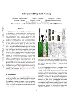 Self-Supervised Deep Depth Denoising