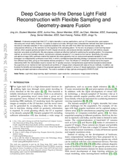 Deep Coarse-to-fine Dense Light Field Reconstruction with Flexible
  Sampling and Geometry-aware Fusion