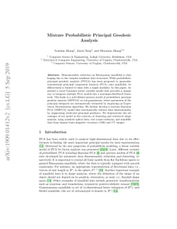 Mixture Probabilistic Principal Geodesic Analysis
