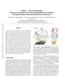 Holistic++ Scene Understanding: Single-view 3D Holistic Scene Parsing
  and Human Pose Estimation with Human-Object Interaction and Physical
  Commonsense