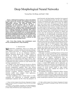 Deep Morphological Neural Networks