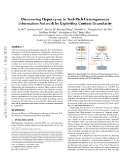 Discovering Hypernymy in Text-Rich Heterogeneous Information Network by
  Exploiting Context Granularity
