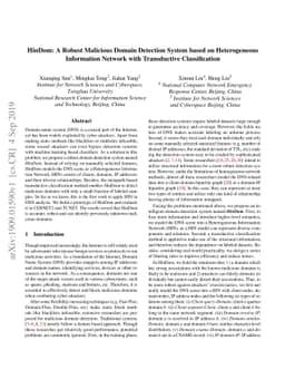 HinDom: A Robust Malicious Domain Detection System based on
  Heterogeneous Information Network with Transductive Classification